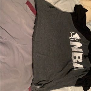 NBA short sleeve hooded shirt and Jordan shorts